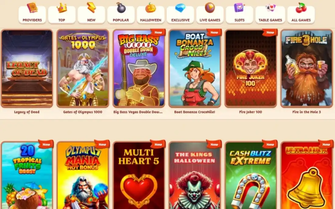 BillyBets casino games, slots and crash games